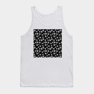 Black and white dandelion pattern Tank Top